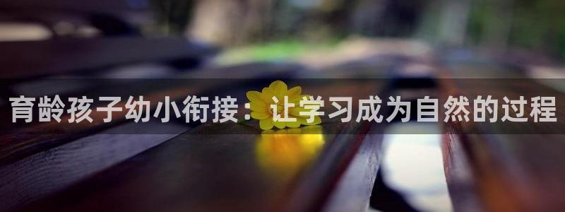 谈球吧体育官网：育龄孩子幼小衔接：让学习成为自然的过程